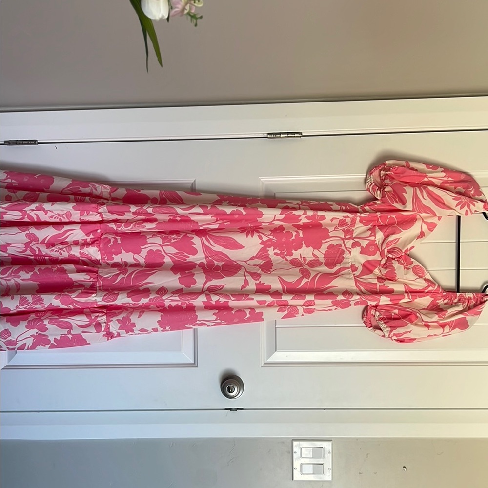 SHEIN Pink Floral Maxi Dress